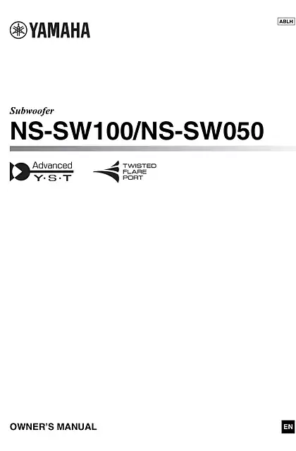 yamaha雅马哈NS-SW100_NS-SW050 Owner’s Manual
